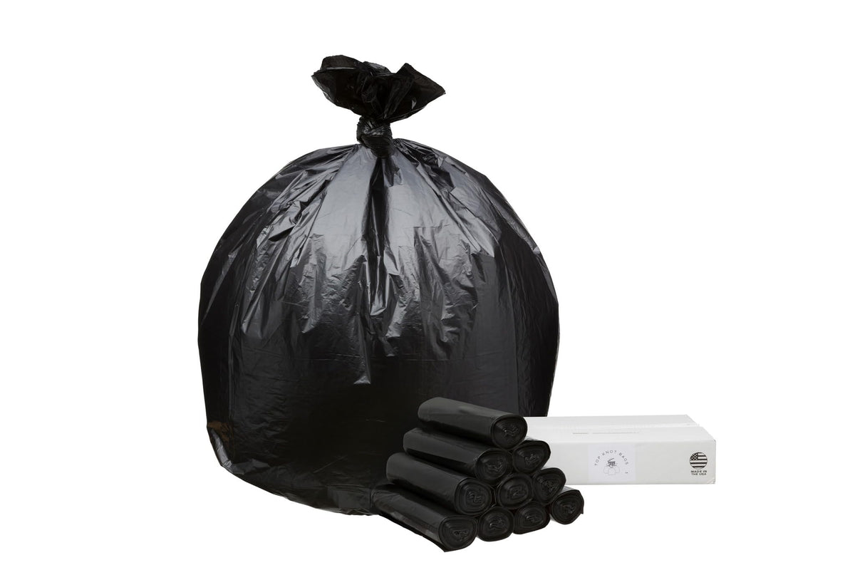 45 Gallon Black 1.2 Mil Garbage Trash Bags 100 Count C678028