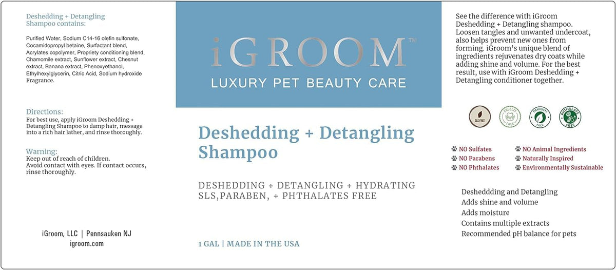 Deshedding & Detangling Dog Shampoo 1 GAL P8272