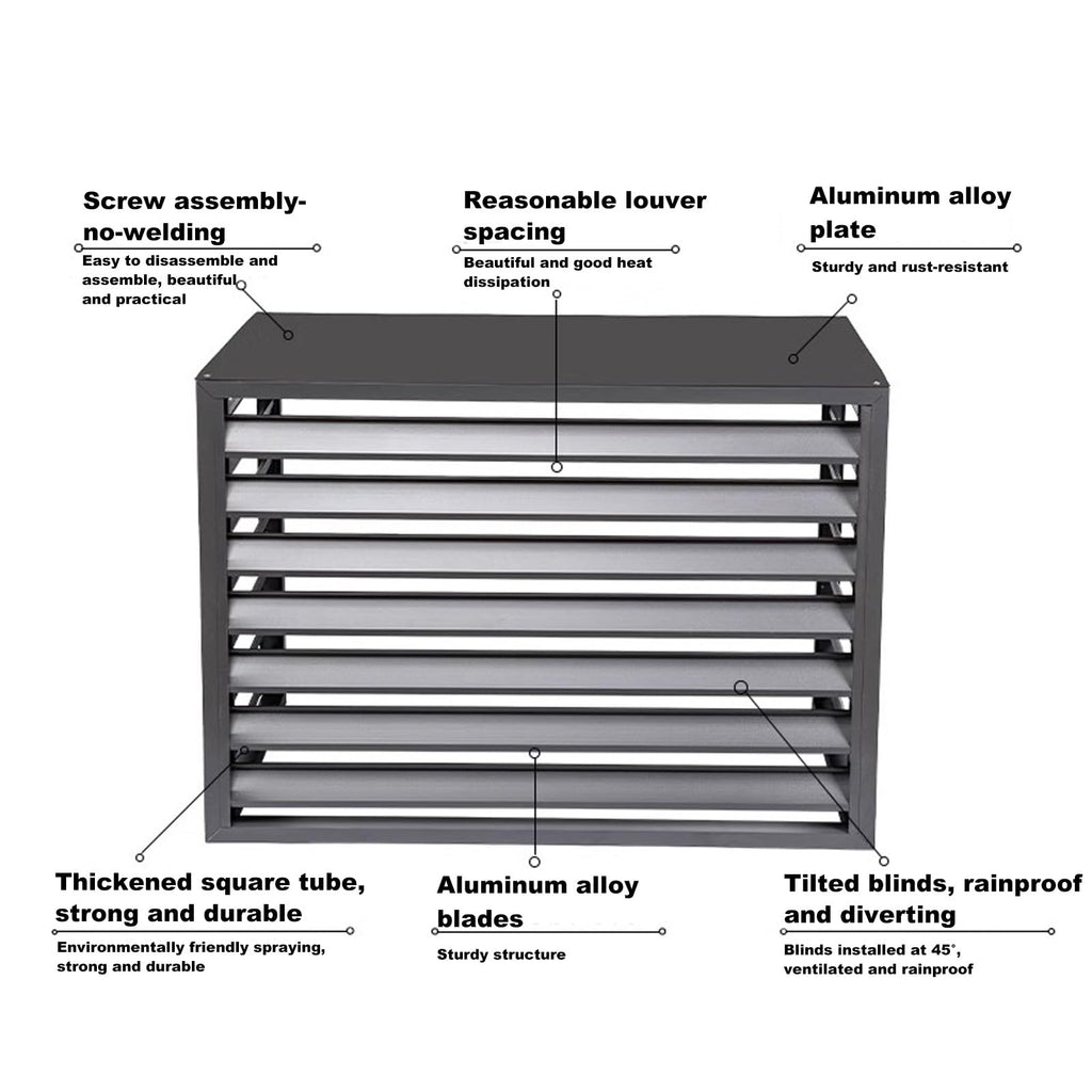 Aluminum 4-Panel AC Condenser Fence U35972