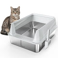 Stainless Steel High Sided Cat Litter Box with Lid Z500808