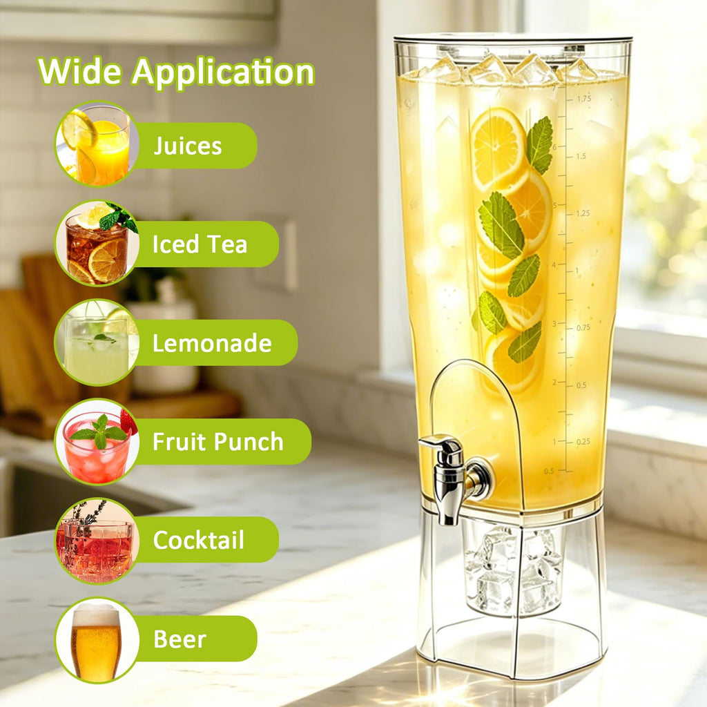 2 Gal Drink Dispensers with Stand & Fruit Infuser P6463