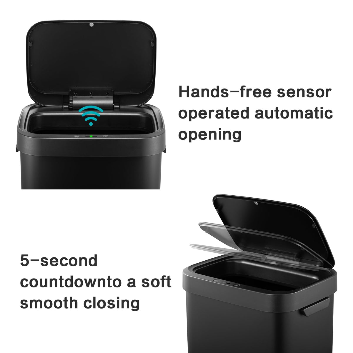 13 Gallon Touchless Stainless Steel Trash Can F883030