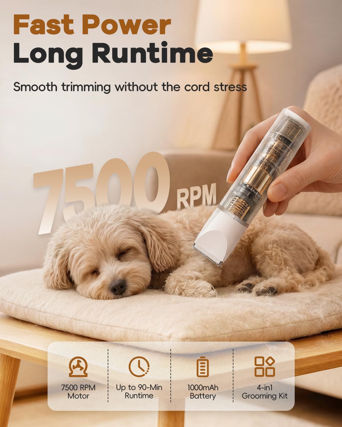 4 in 1 Dog Clippers Grooming Kit with Paw Hair Trimmer N245981