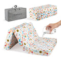 Trifold Pack and Play Mattress 38x26, Dual Sided Foldable Waterproof Washable Portable Crib Mattress Topper with Carry Bag P5237