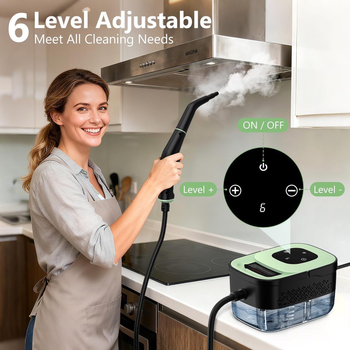 Portable Handheld Steam Cleaner with 16pcs Accessories Q855875
