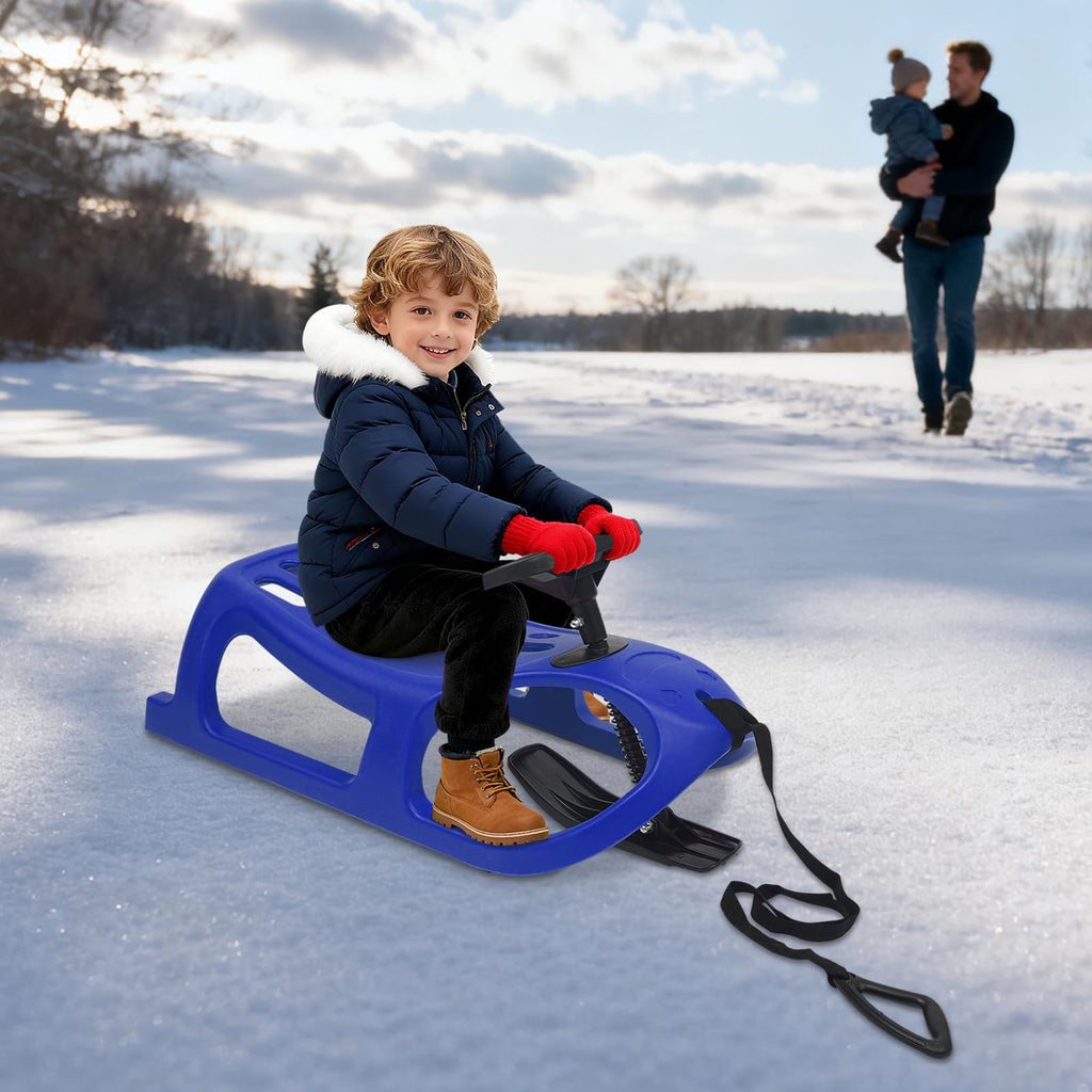 Cold-Resistant Plastic Snow Sled with Pull Rope L627