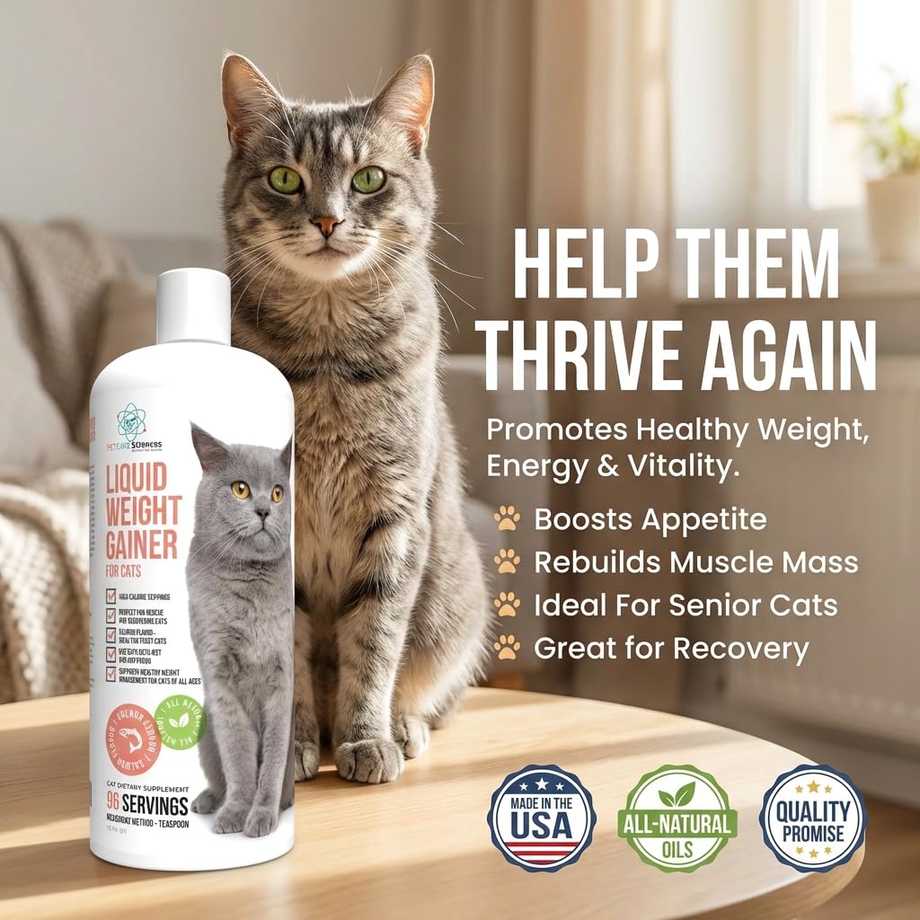 High Calorie Cat Weight Gainer Supplement Salmon Flavor 16oz F32600
