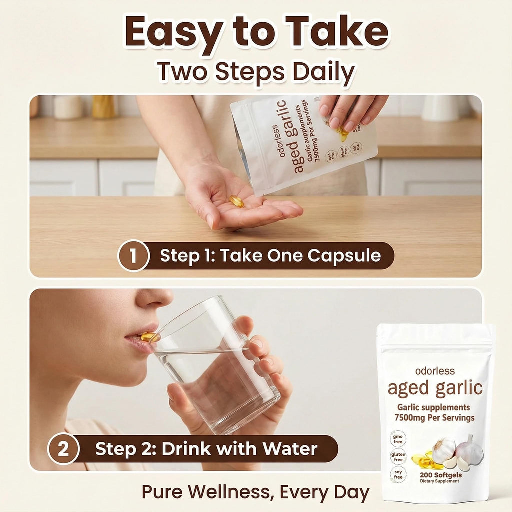 Odorless Aged Garlic Extract 200 Softgels N444