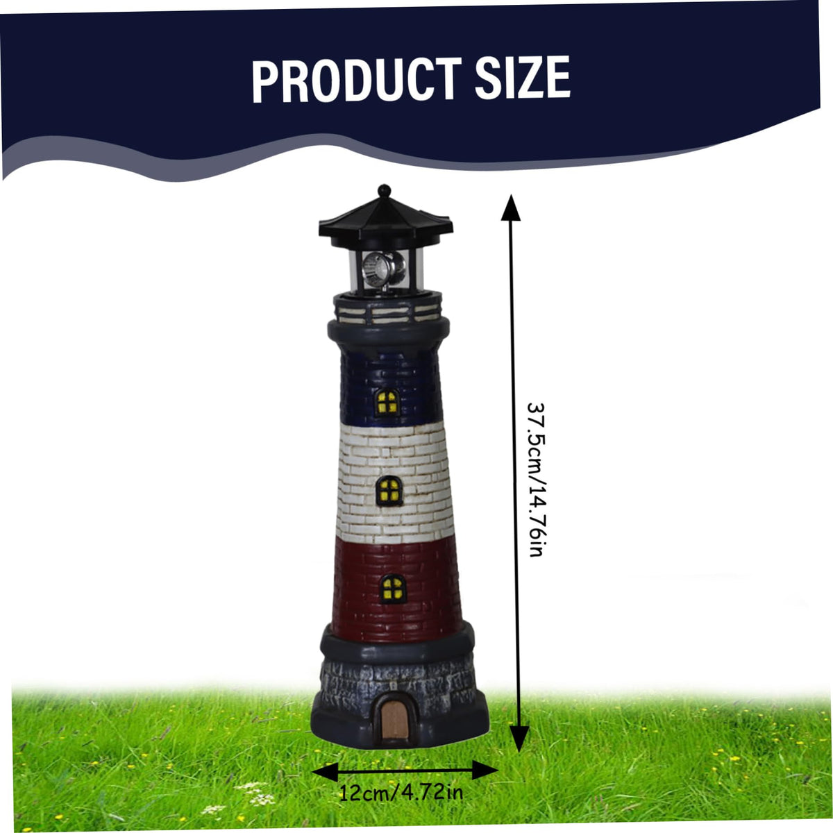 15 Inch Waterproof Rotating LED Lighthouse Lamp R821852