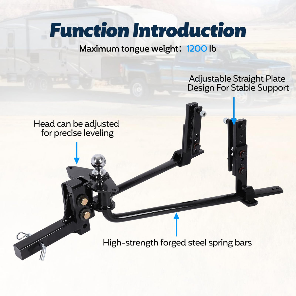 Heavy Duty Towing Hitch Bar Kit Y8232