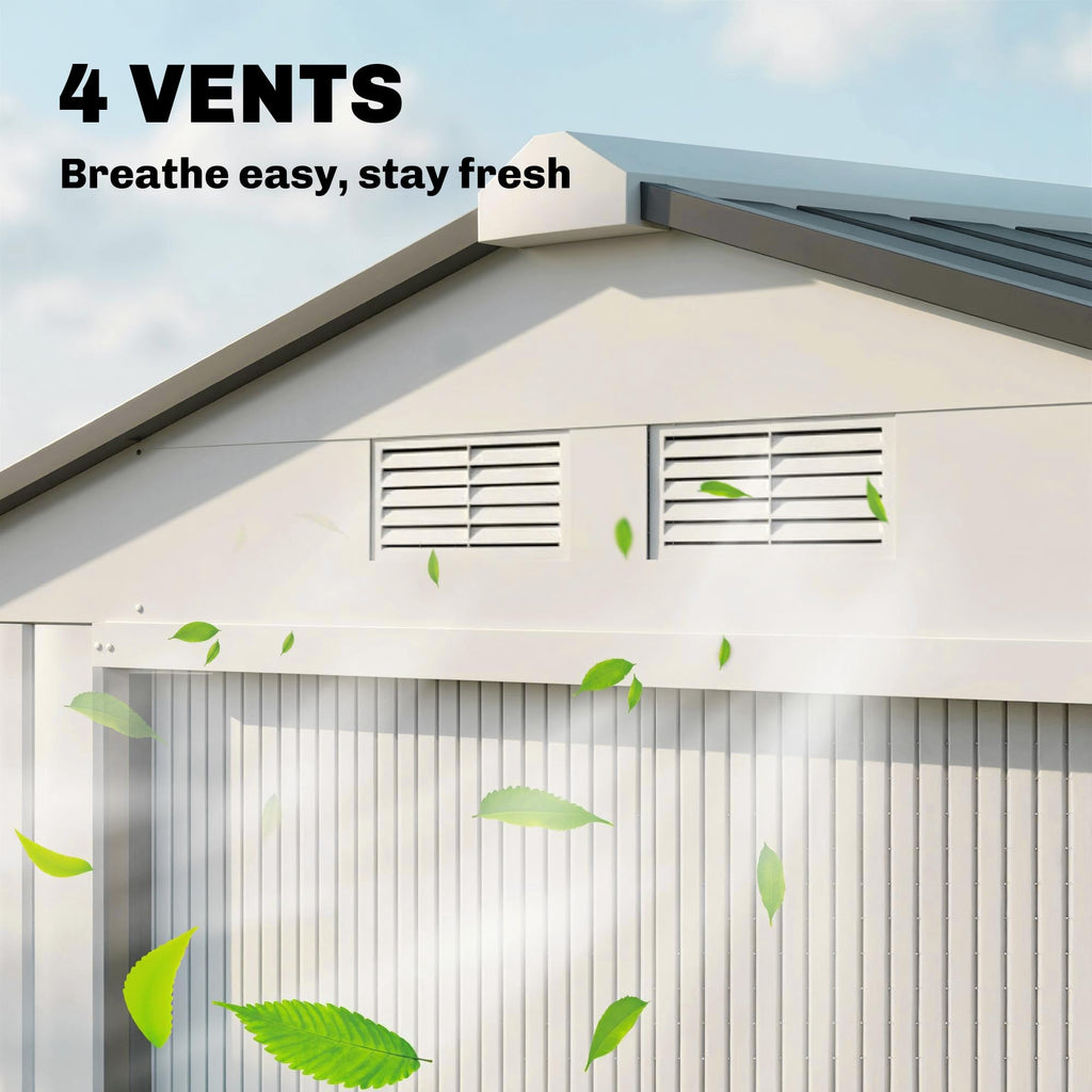 7' x 4' Metal Outdoor Storage Shed E135387