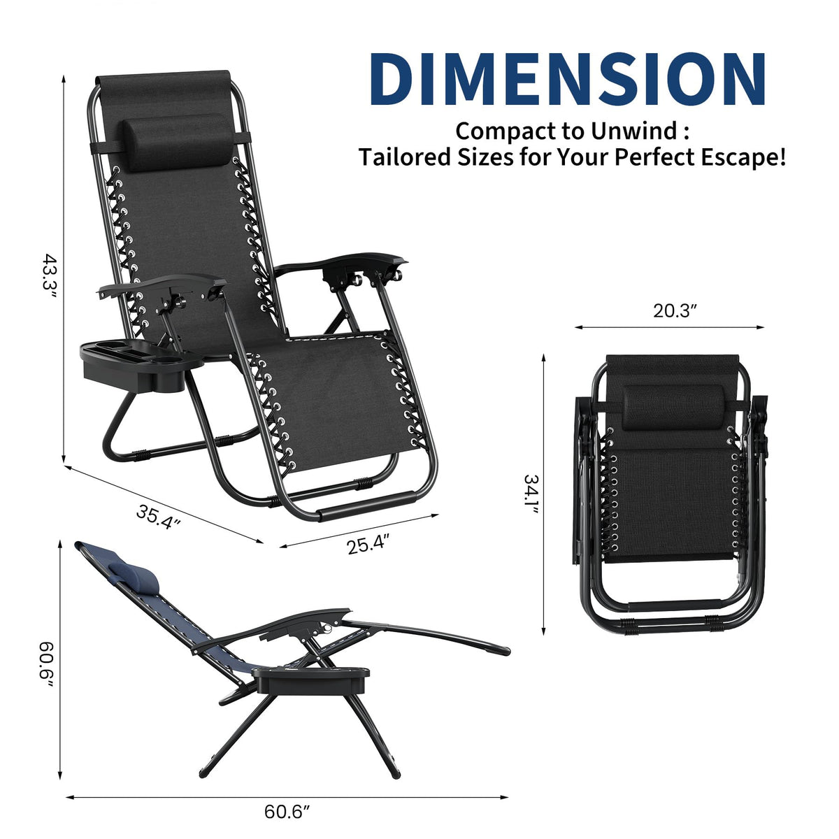 Zero Gravity Chair Set of 2 Y46476