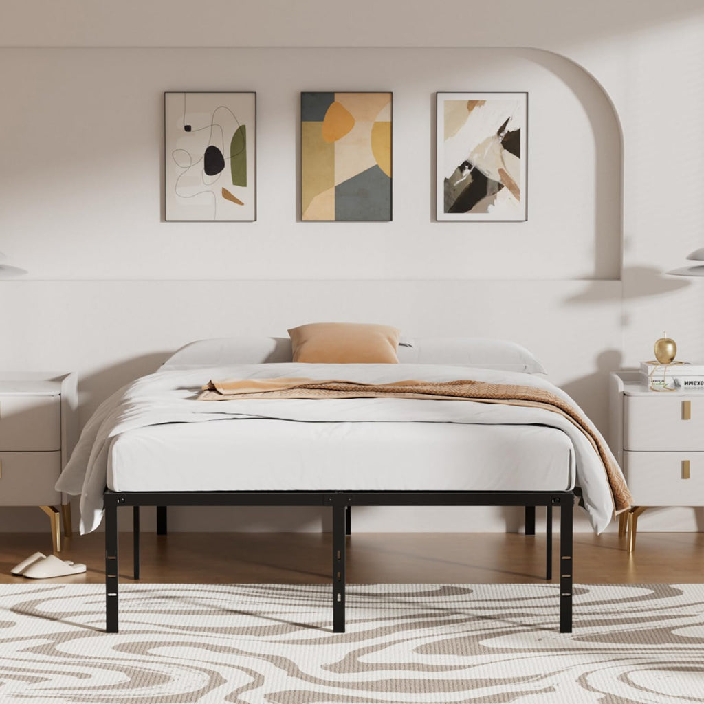 Queen Size Metal Bed Frame with Underbed Storage P975817