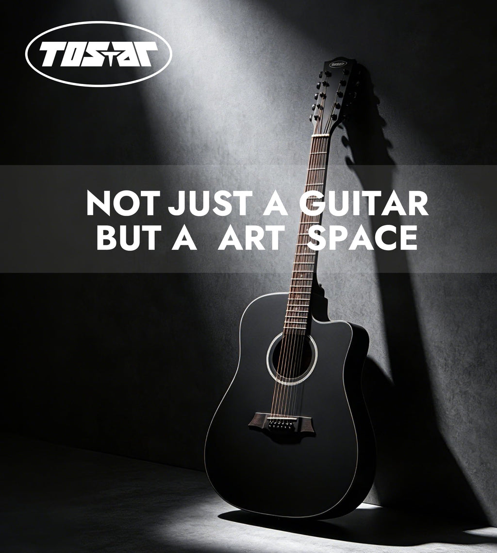 12 String Black Cutaway Acoustic Electric Guitar J655