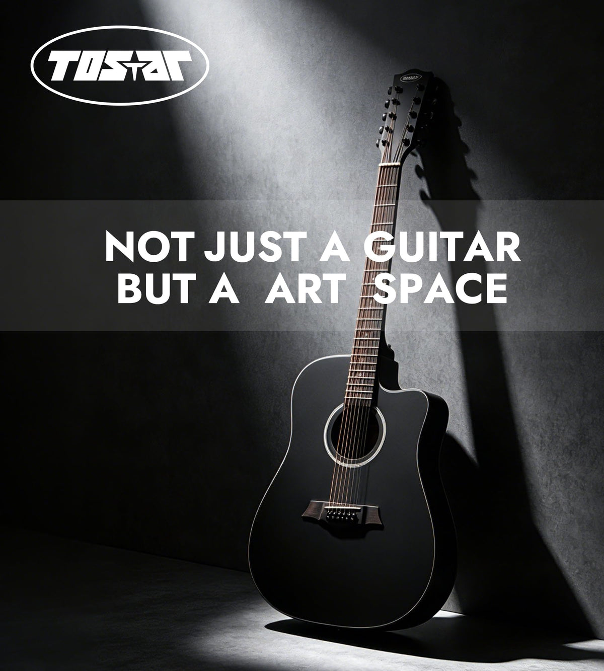 12 String Black Cutaway Acoustic Electric Guitar J655