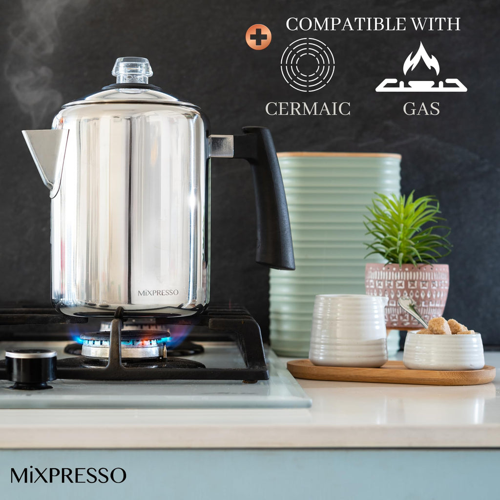 5-8 Cup Stainless Steel Stovetop Coffee Percolator E58245