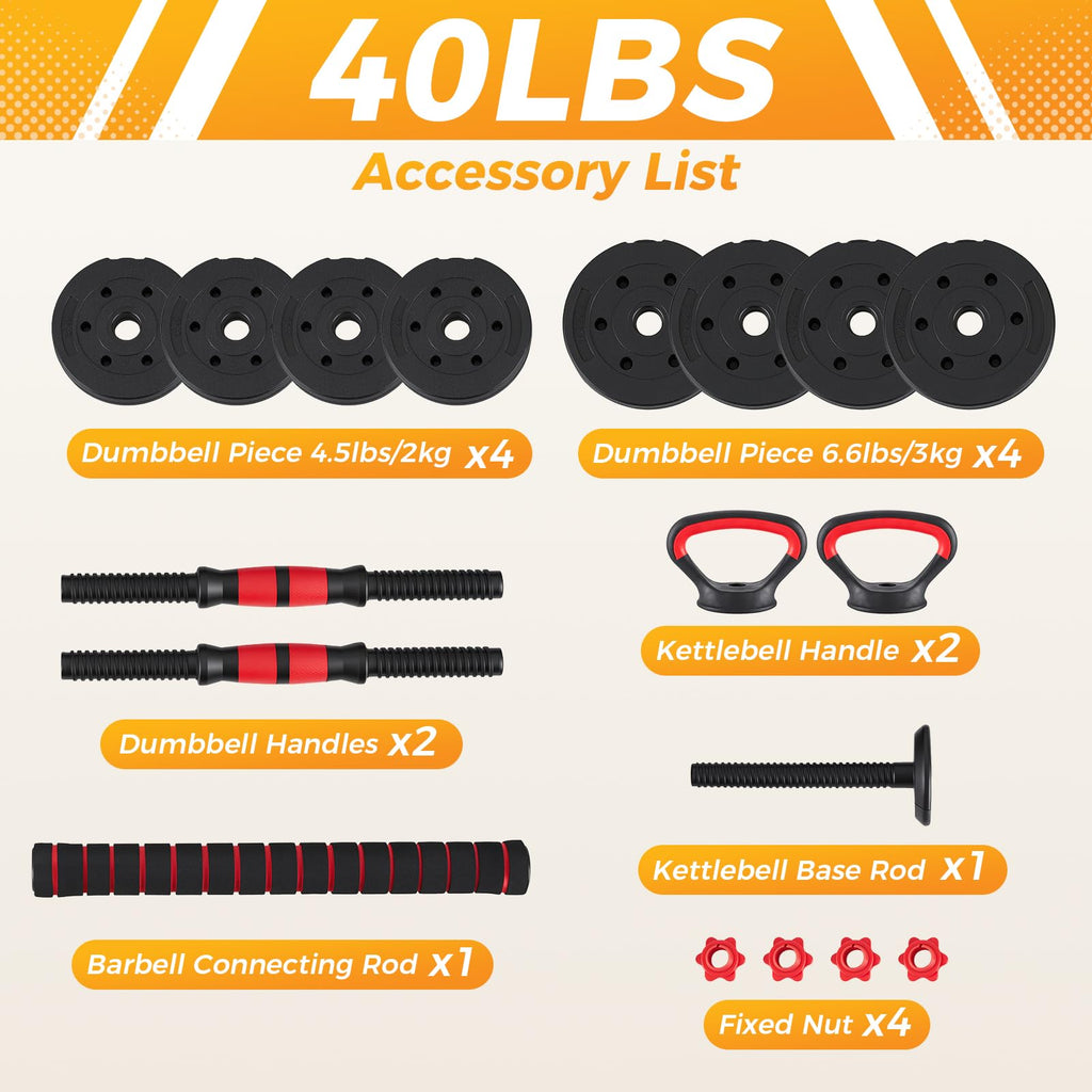 Adjustable Dumbbell Set 20/40/60LBS B19838