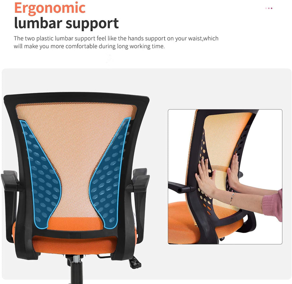 Orange Ergonomic Mesh Office Chair F5296