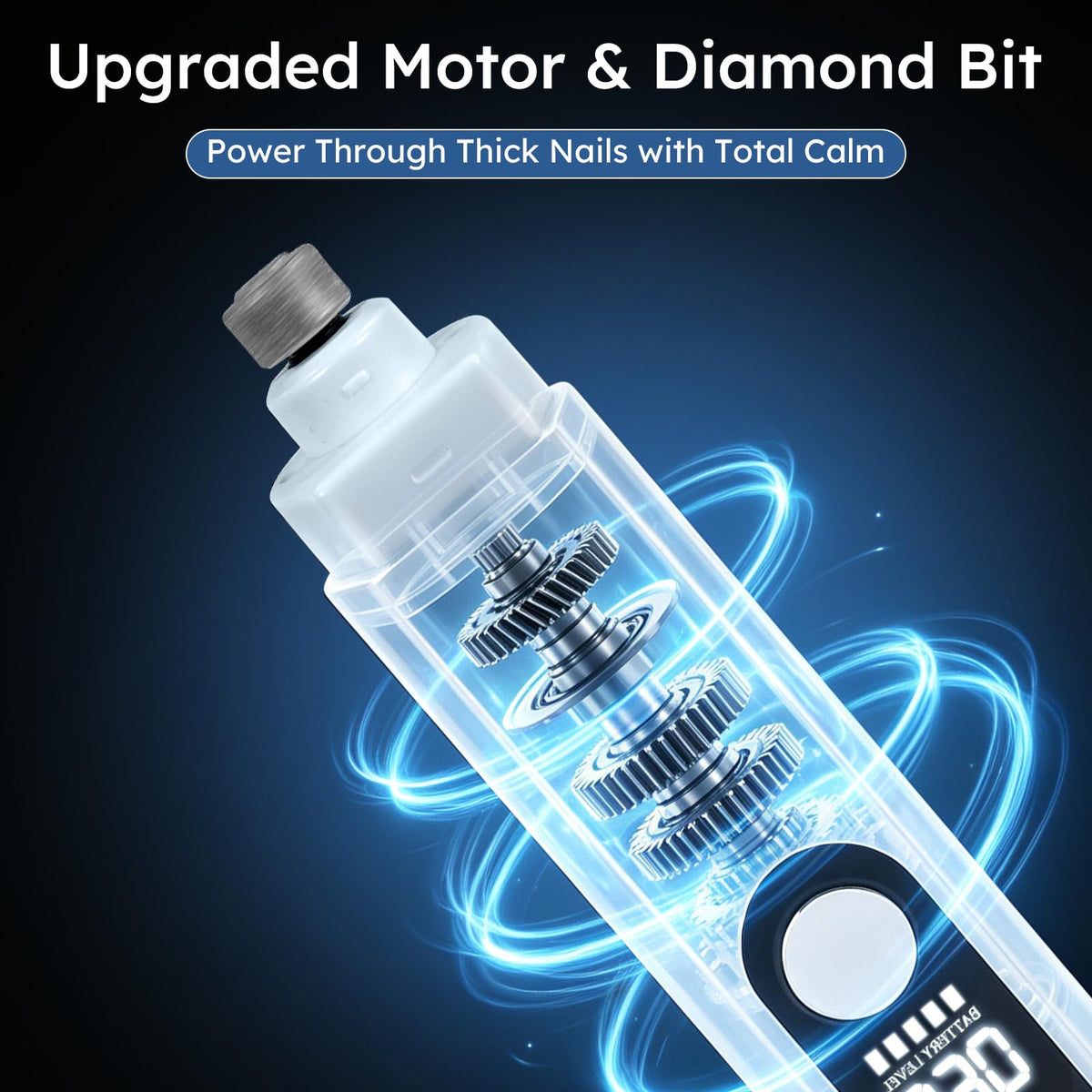 5-Speed Dog Nail Grinder with 2 LED Lights J1247