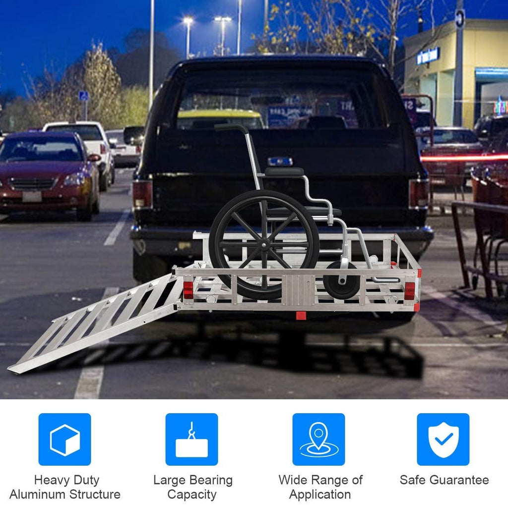 Aluminum Hitch Cargo Carrier with Ramp S42609
