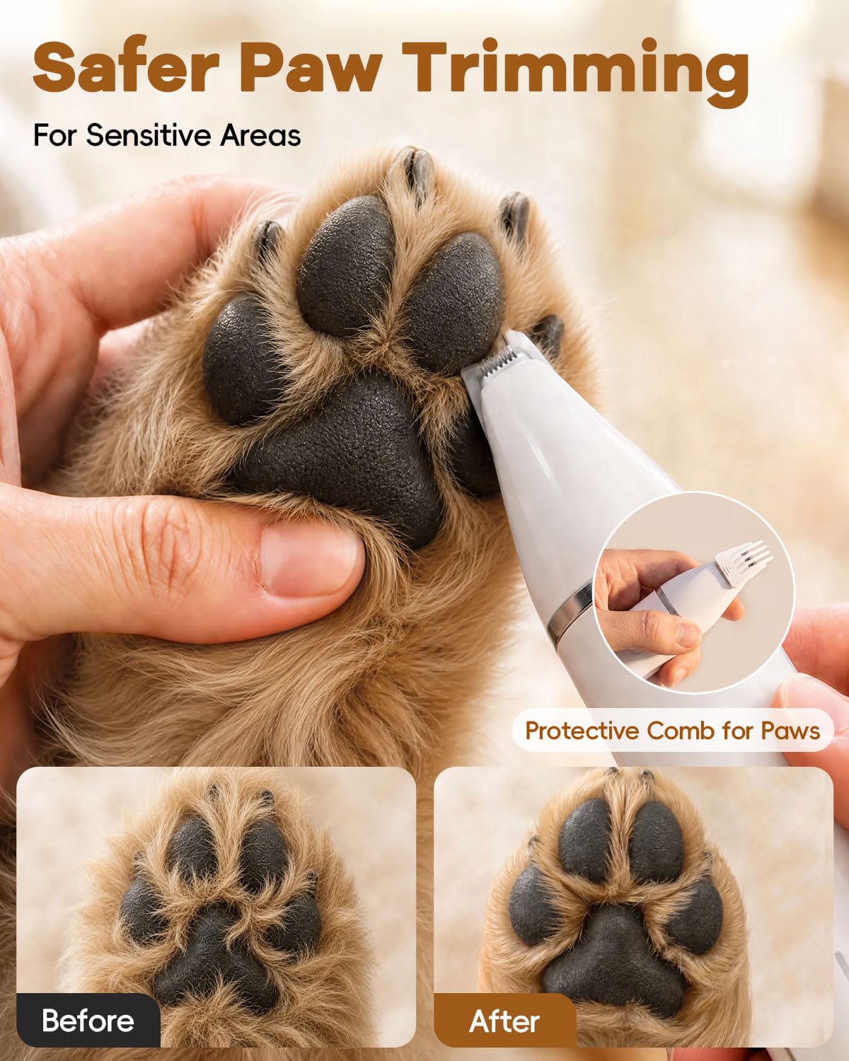4 in 1 Dog Clippers Grooming Kit with Paw Hair Trimmer N245981