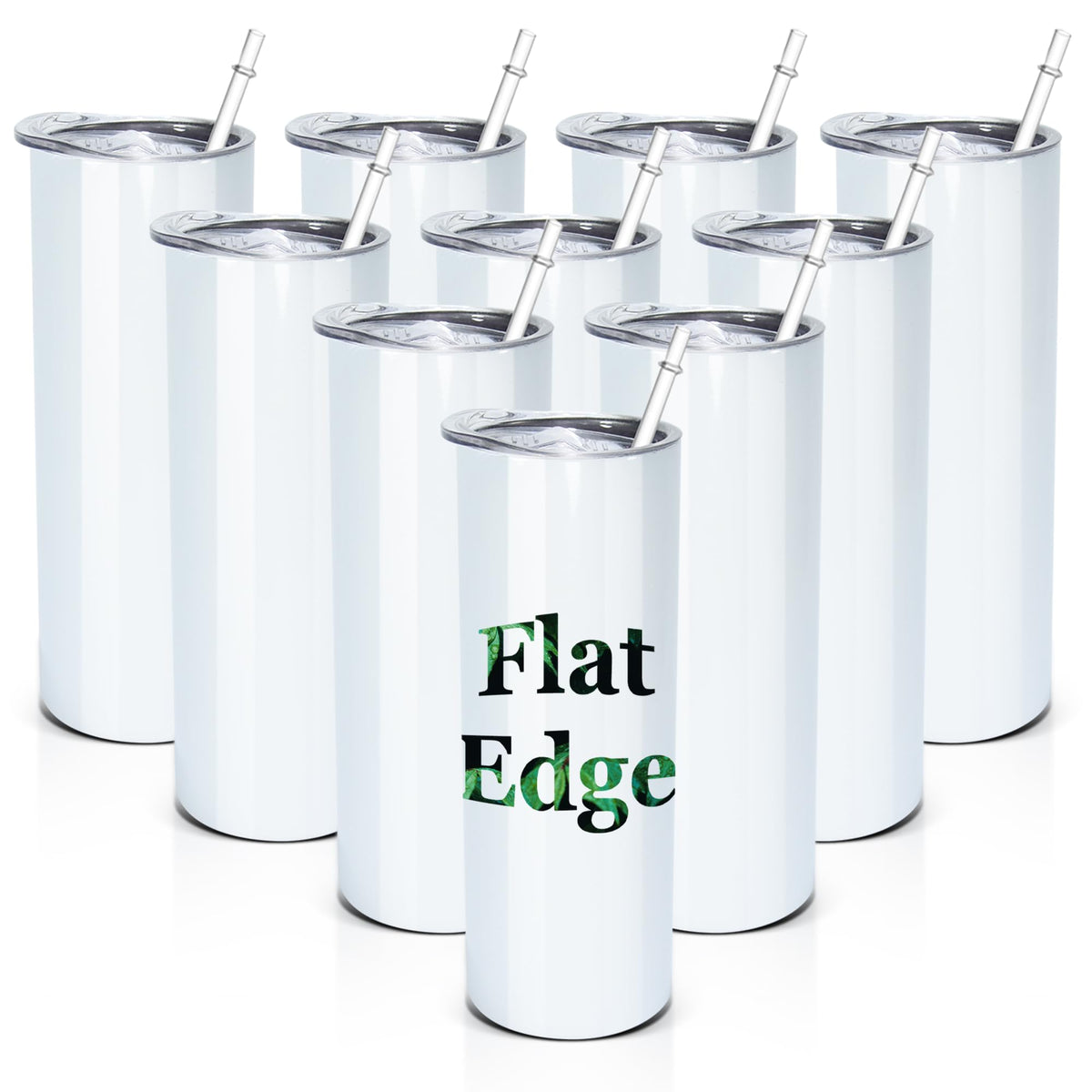 10pcs 20oz Sublimation Tumblers Stainless Steel Blanks Cups H89814