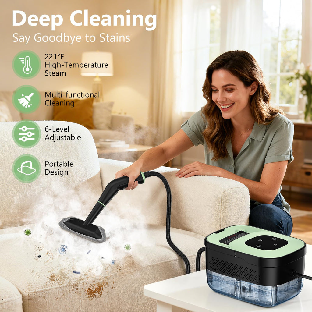 Portable Handheld Steam Cleaner with 16pcs Accessories Q855875