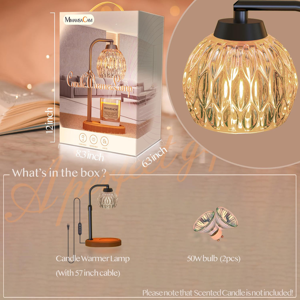 Candle Warmer Lamp with Timer Dimmer Adjustable U650359