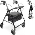 Foldable 4 Wheel Rollator Walker with Seat B409168
