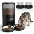 6L Automatic Cat Feeder with 2 Stainless Bowls Black E435438