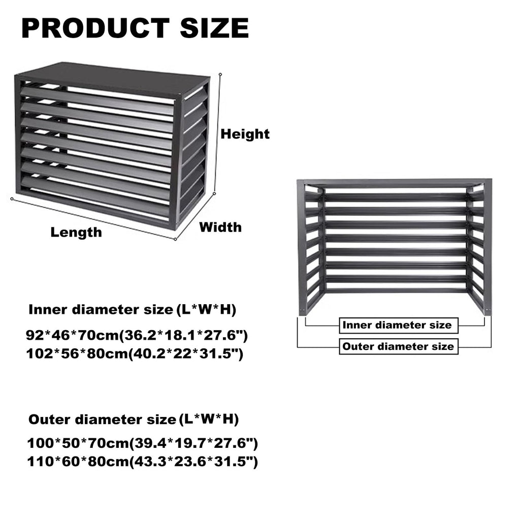 Aluminum 4-Panel AC Condenser Fence U35972
