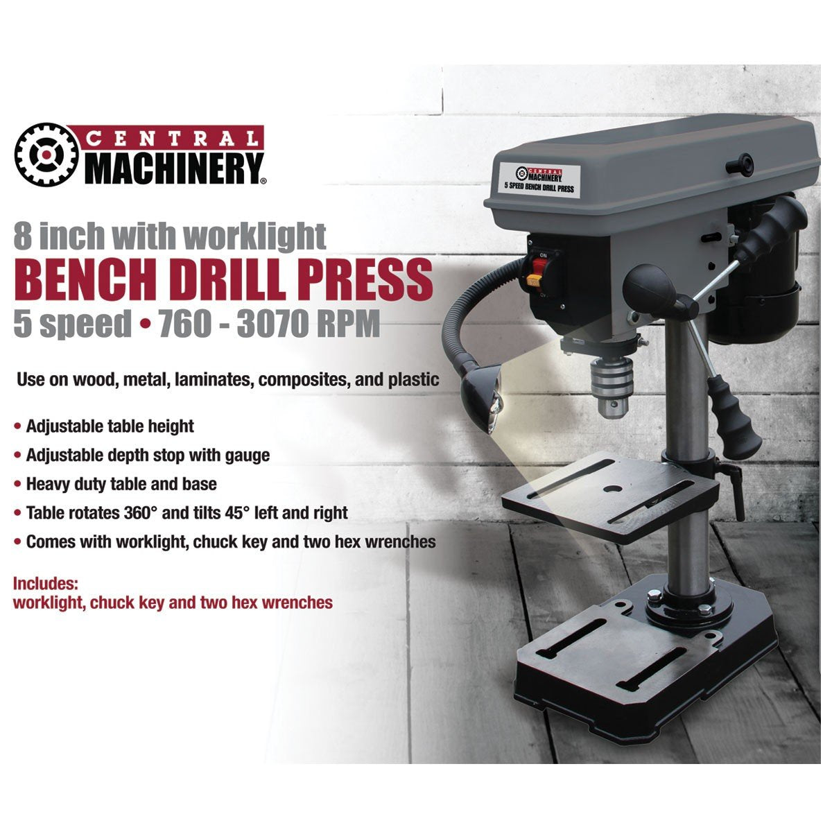 8" Bench Mount Drill Press X9071