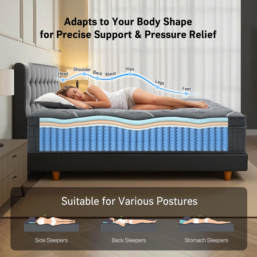 12 Inch Gel Memory Foam Hybrid Mattress H939