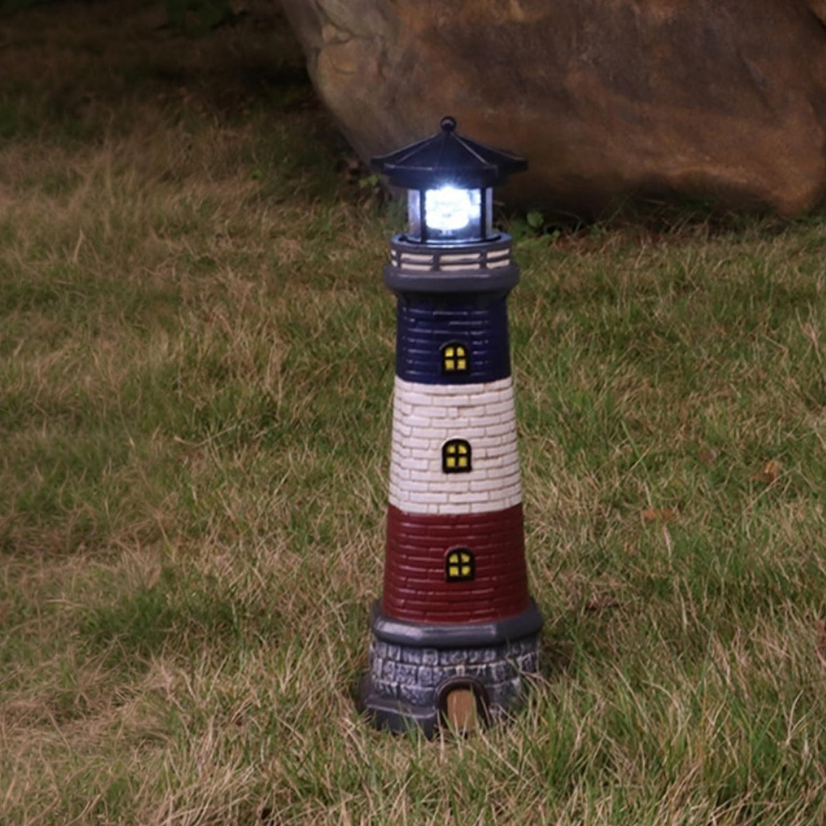 15 Inch Waterproof Rotating LED Lighthouse Lamp R821852