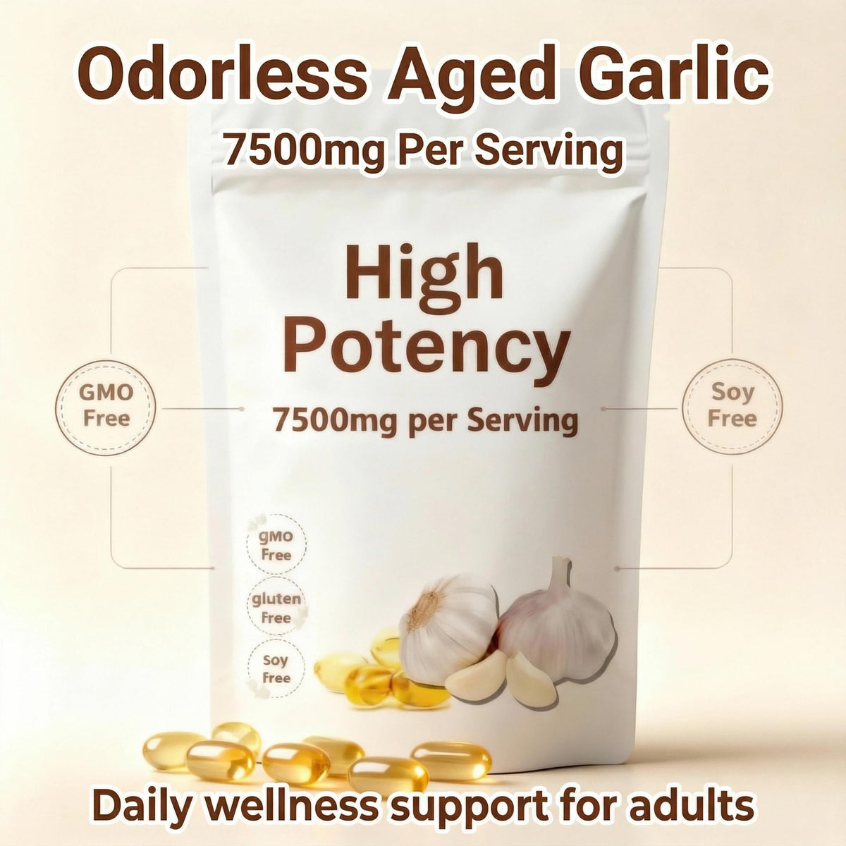 Odorless Aged Garlic Extract 200 Softgels N444