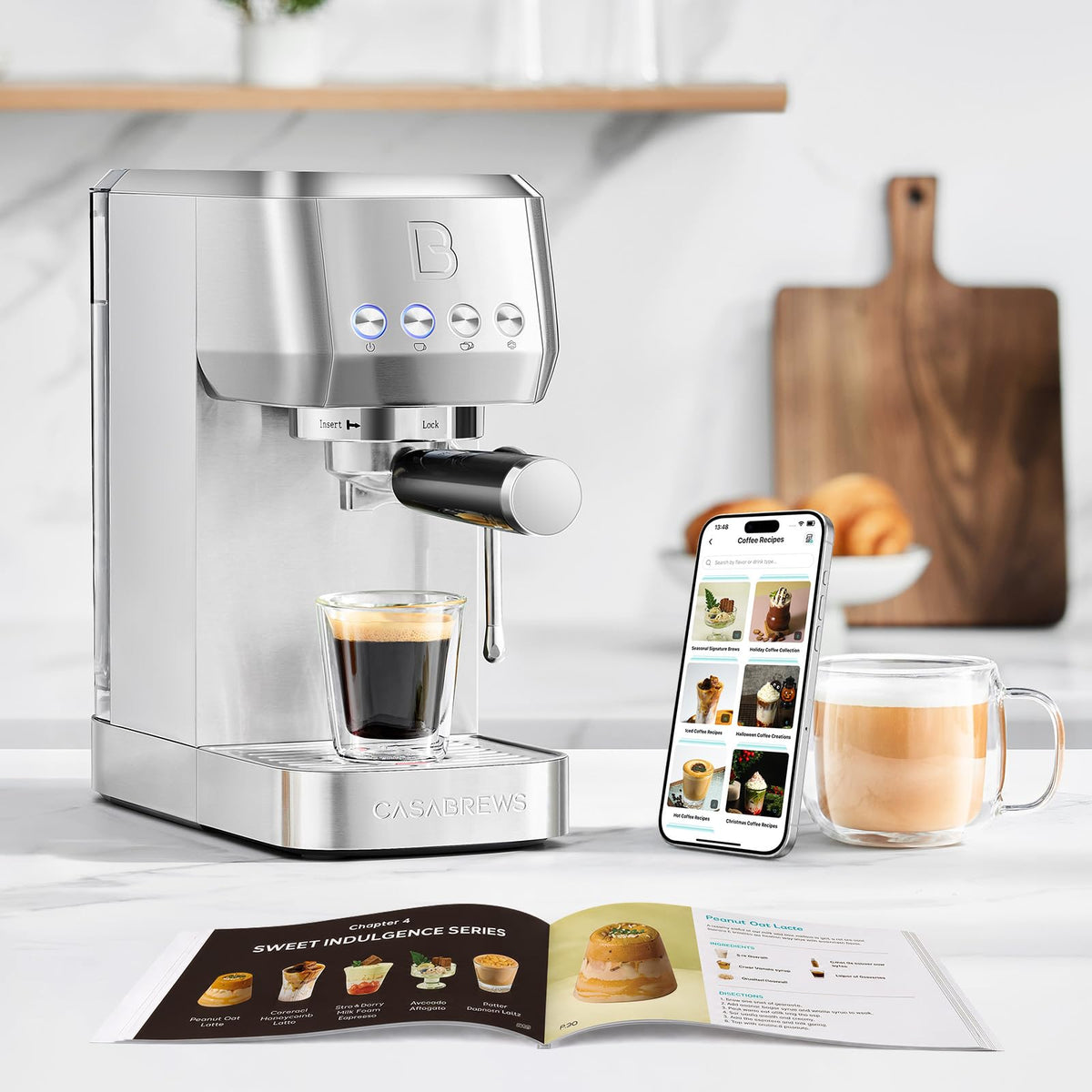 Stainless Steel Espresso Machine with Steam Wand U5482