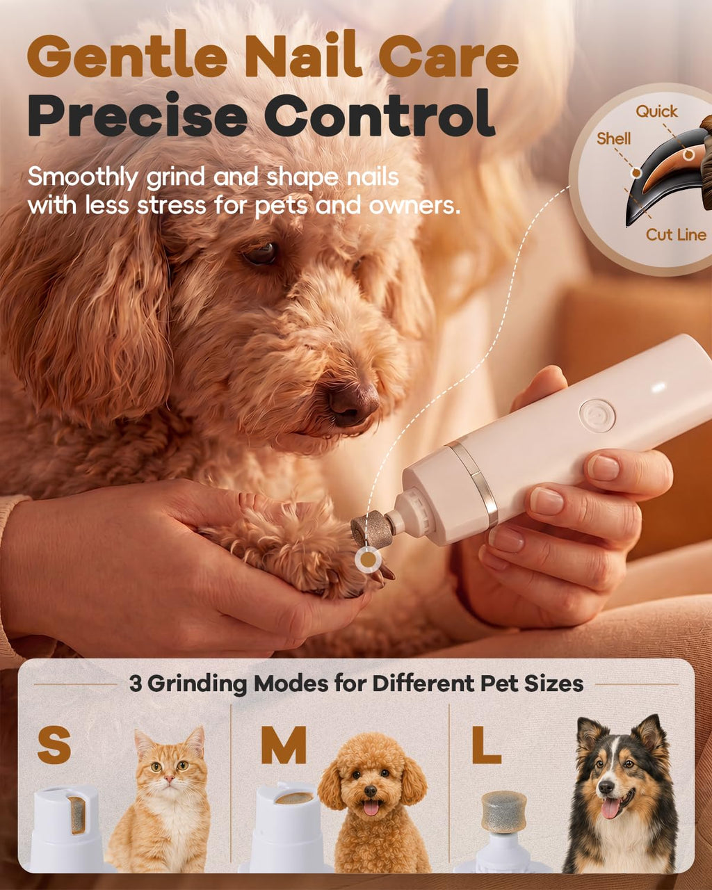 4 in 1 Dog Clippers Grooming Kit with Paw Hair Trimmer N245981