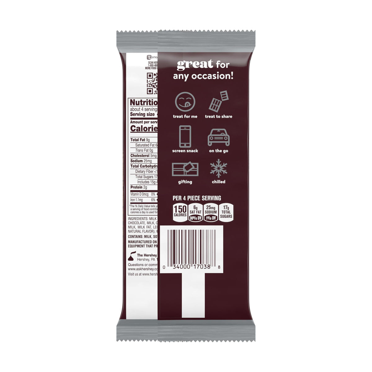 Milk Chocolate Candy Bars 4.4 oz 12 ct C849