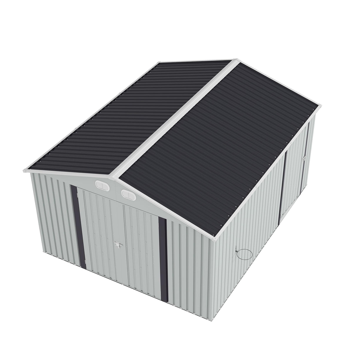 10x12 FT White Metal Storage Shed X93682