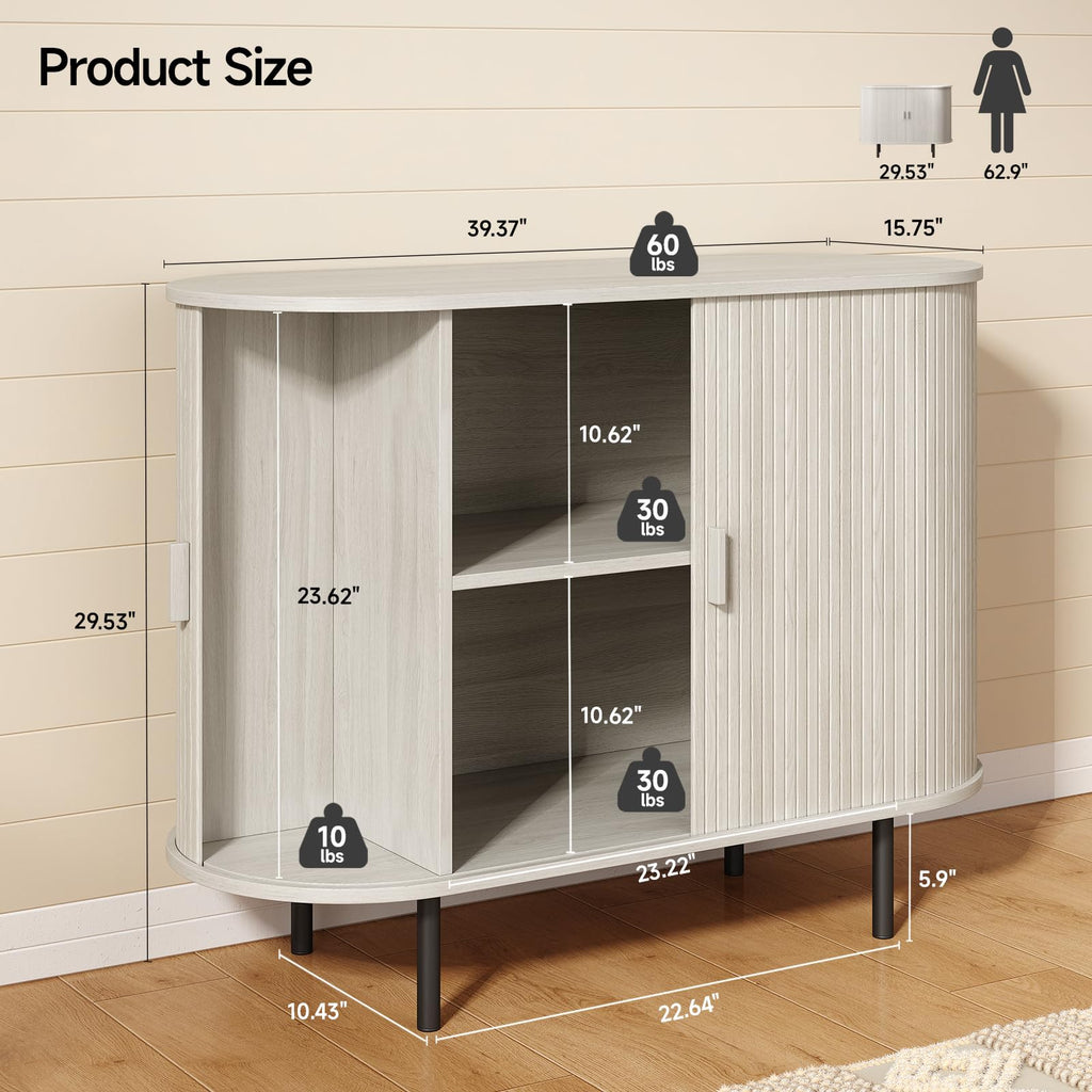 40" Sideboard Buffet Cabinet with Sliding Door A825761