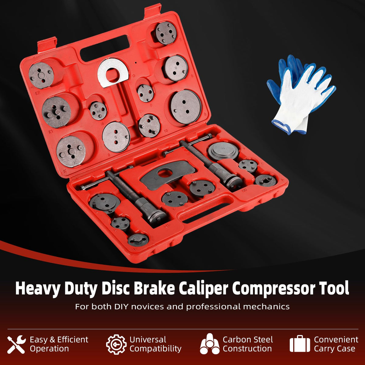 Disc Brake Caliper Compressor Wind Back Tool 24pc L886