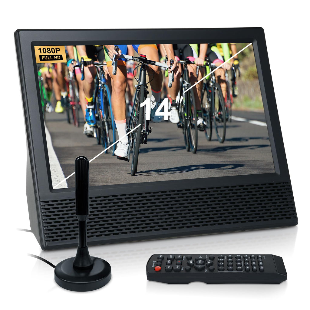 14 inch Portable ATSC Digital TV with Antenna and Remote Control D456