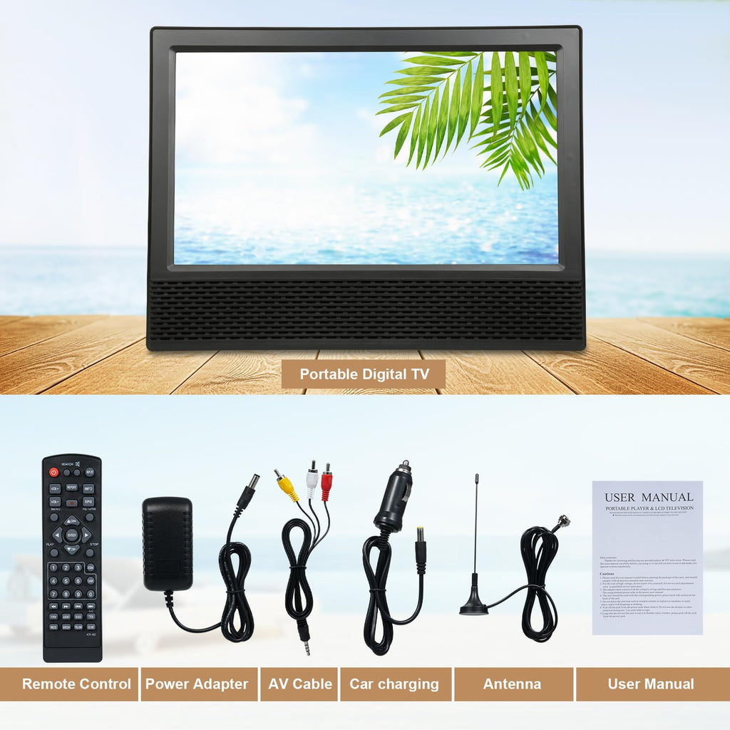 14 inch Portable ATSC Digital TV with Antenna and Remote Control D456