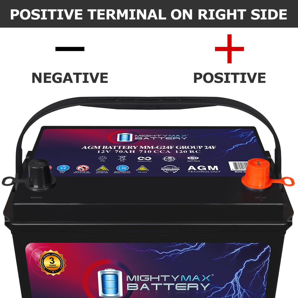 12V 70Ah AGM Replacement Battery S998866