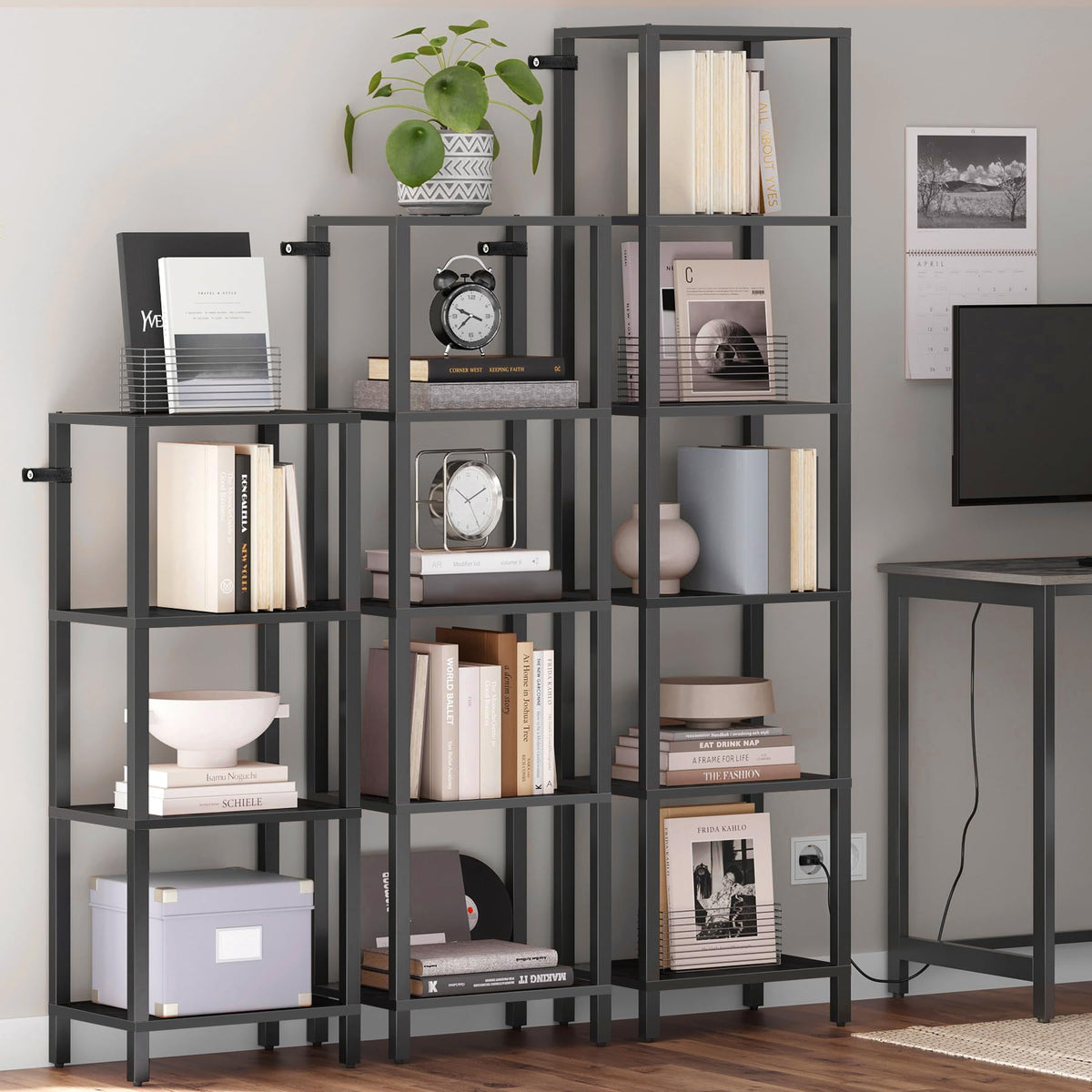 6-Tier Tall Narrow Bookshelf X255