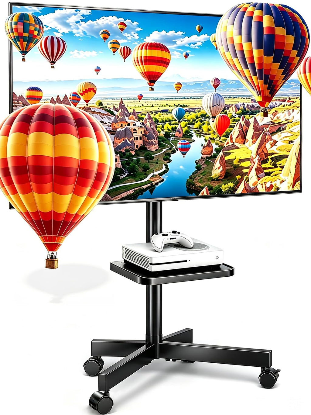 Height Adjustable Rolling TV Stand X6131
