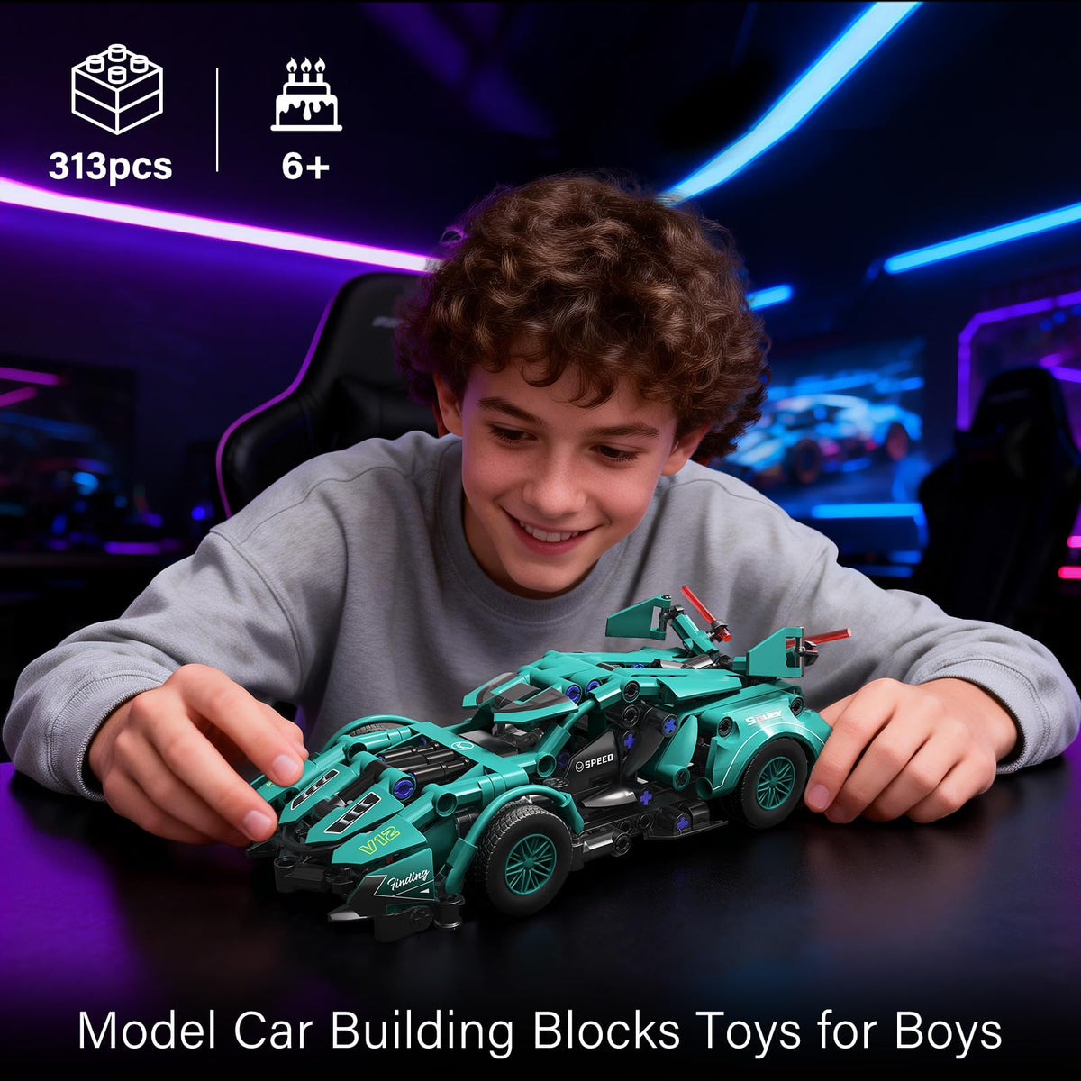 Building Toys 1:18 Sports Car Building Block Set V94434