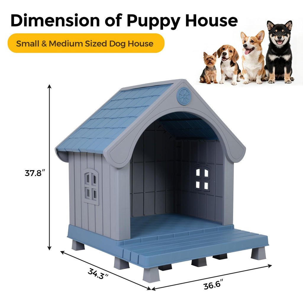 Weatherproof Elevated Outdoor Cat House M4113