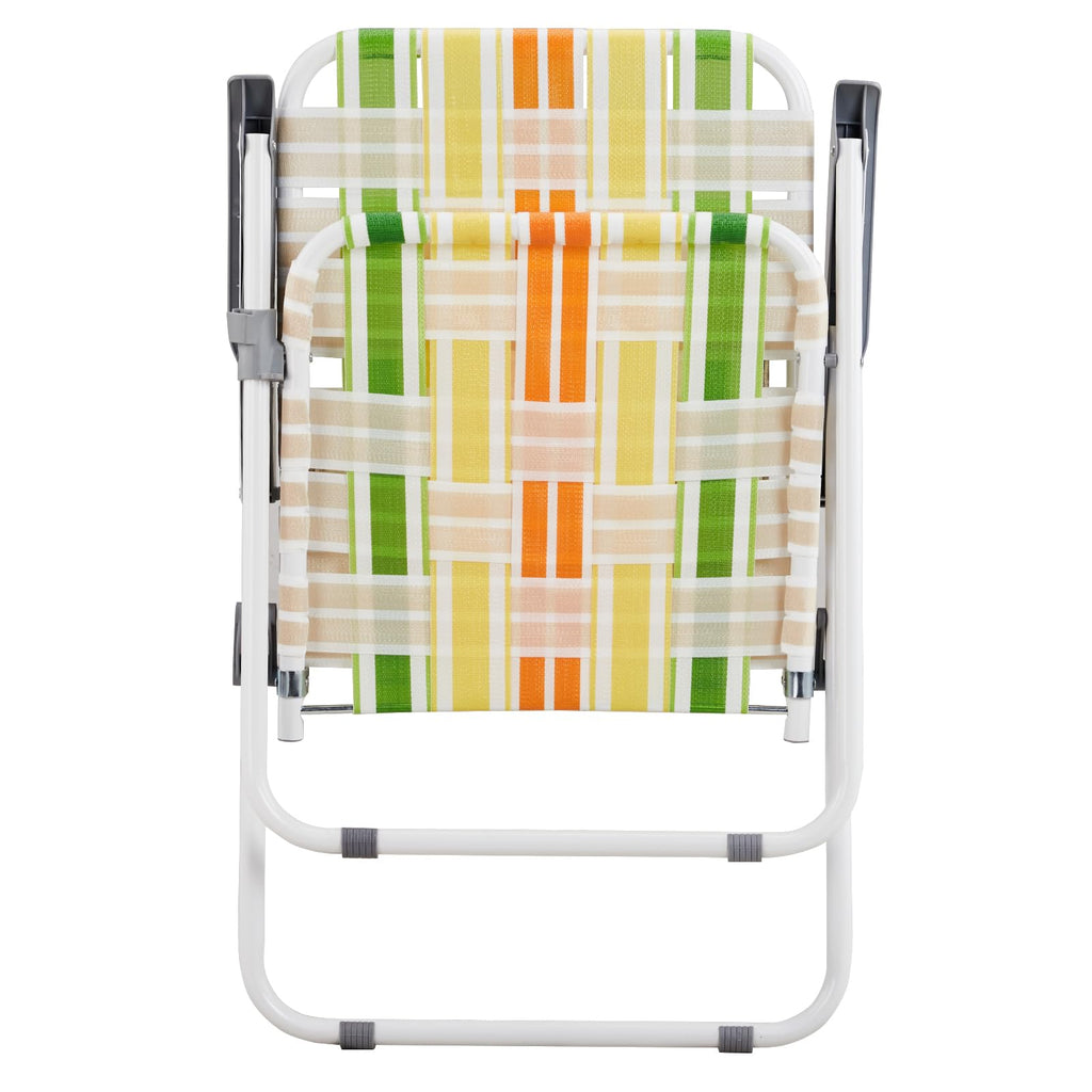 2 Pack Green Foldable Beach Chairs D459