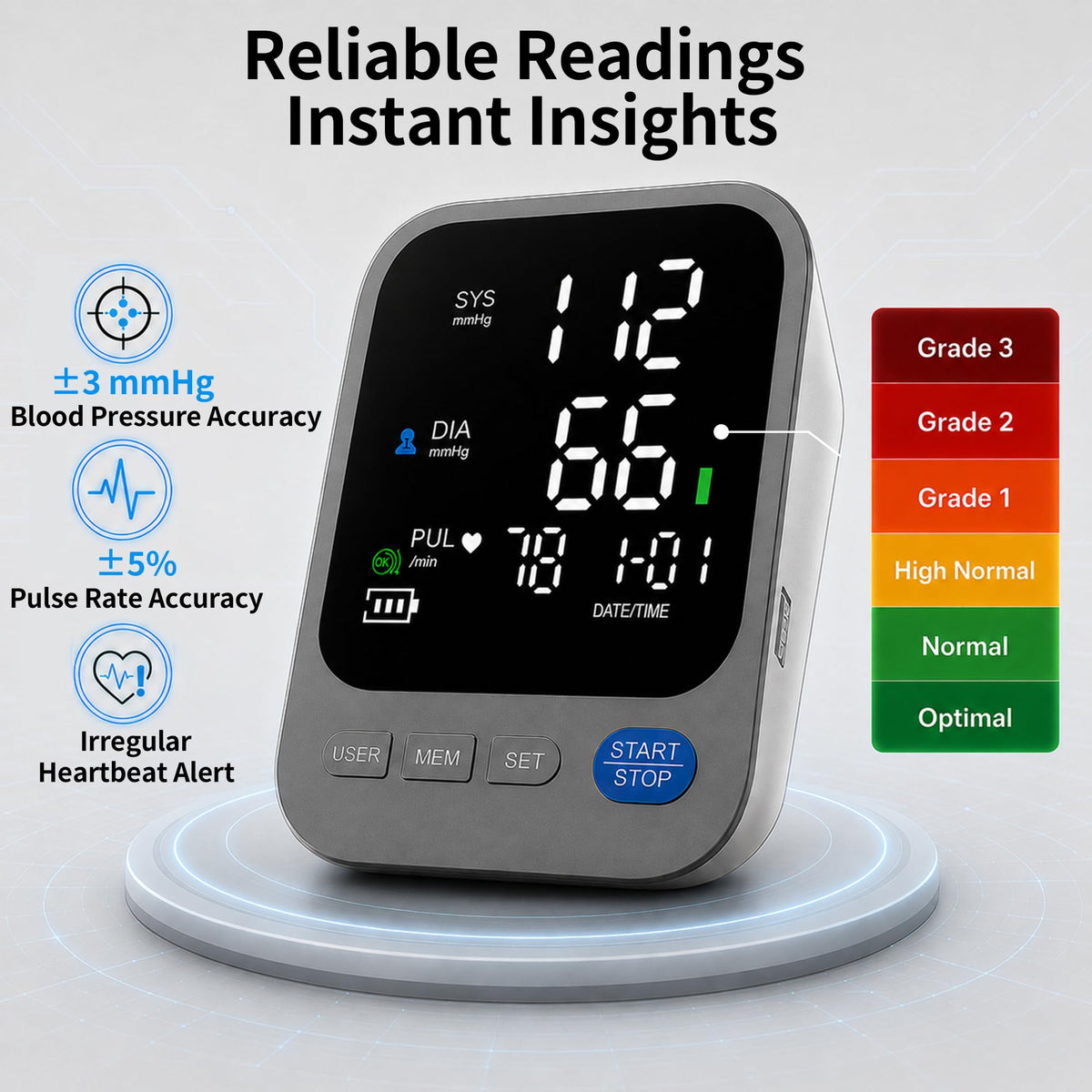 Blood Pressure Monitor with Wide Cuff B66061